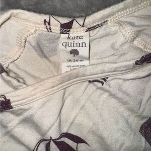 Kate Quinn Cream and Dark Purple Baby Outfit